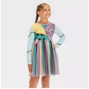 Nightmare Before Christmas Girls Purple Fringe Sally  Dress